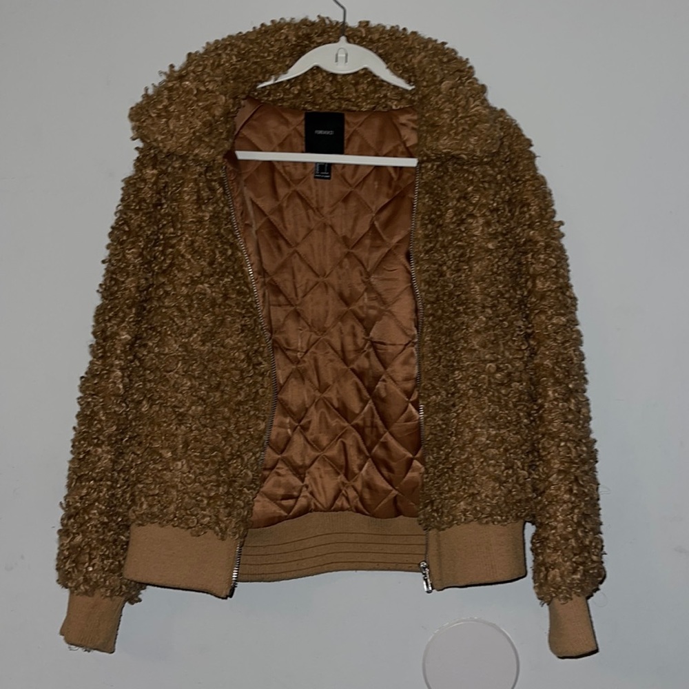 Forever 21 Jacket Teddy Faux Shearling Brown size L

Fur jacket